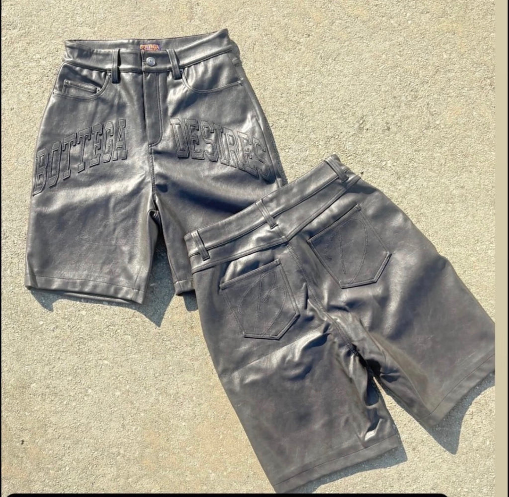 Bottega Desires Leather Shorts